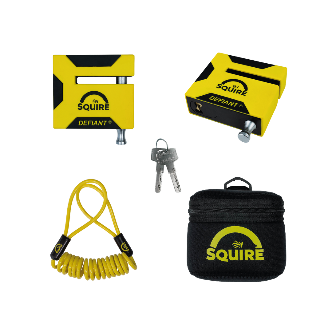 Defiant® Anti-Angle Grinder Motorcycle Brake Disc Lock Squire